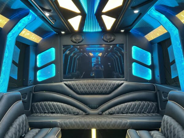 23 Passenger Limo Bus With Surround Seats.