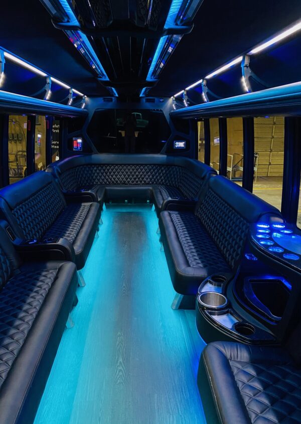 23 passenger party bus deluxe with all the goodies to make it fun.