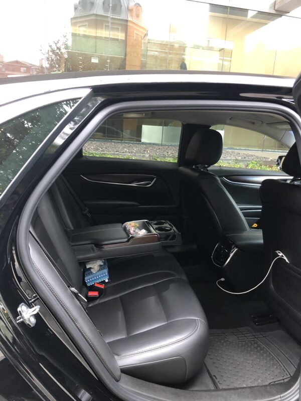 Cadillac XTS Backseat With Very Comfortable Ride.