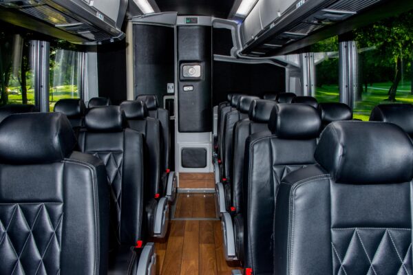 56 Passenger Luxury Bus With Restroom Onboard. 